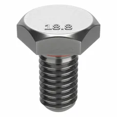 This sealing hex head cap screw is made from 18-8 stainless steel with a plain finish. It has a 3/8"-16 thread size and 3/4 inch length, supplied in a 5-pack. The sealing element helps prevent leakage along the threads, making it suitable for applications requiring a leak-proof, corrosion-resistant fastened joint.