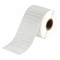 This precut label roll is made of nylon with a white matte finish, measuring 1/4 in x 2 in. It is autoclavable, cryogenic, and halogen-free, designed for use with the BBP12 printer series. Suitable for labeling applications requiring sterilization, extreme cold, or low-smoke, zero-halogen conditions.