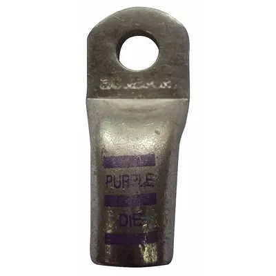 WESTWARD Lug: Crimpable Side Terminal, Crimp/Solder, Copper/Tin, 2/0 ga, Orange - Crimpable Side Terminal Lugs
