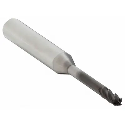 OSG Ball End Mill: Carbide, Diamond Coated, 4 Flute, 3/64" Mill Dia, 3/16" LOC - Pencil-Neck Carbide Ball End Mills for Graphite & Carbon Fiber