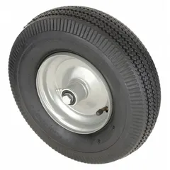 This rigid caster from Dayton is a replacement component for platform trucks. It has a steel frame with a black rubber/steel wheel. Overall length is 12 inches and overall width is 3 1/2 inches. Used in material handling applications such as warehouses and factories.