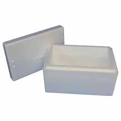 Insulated Shipping Container: 17 in x 10 in x 8 1/4 in, 1.5 in Insert Wall Thick, Cardboard, White (MPN 245C). Key specifications — Shipping Box Material: Cardboard; Insert Material: Styrofoam; Color: White.