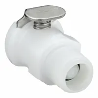 Quick Connection Coupling: Straight, 1/8 in Pipe Size, NPT x MNPT, Acetal, White, 1 in Overall Lg (MPN PMCD1002)
