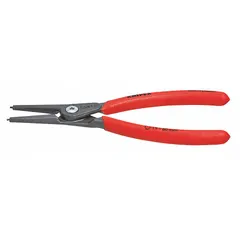 External retaining-ring pliers for installing and removing circlips on shafts with diameters from 3 mm to 10 mm. Features a 0.035 in tip diameter and 5 1/2 in overall length. Suitable for industrial maintenance, automotive repair, and machinery assembly.