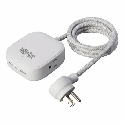 TRIPP LITE Outlet Strip: 2 Outlets, 6 ft Cord Lg, 4.8 A Current, Not UL Rated for Healthcare - General Purpose Power Strips