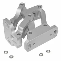 JW WINCO Multi Joint Concealed Hinge: 120° Range, Ambidextrous, Aluminum, Aluminum, 75 mm Leaf Ht (MPN 7243-AL-75-EL)