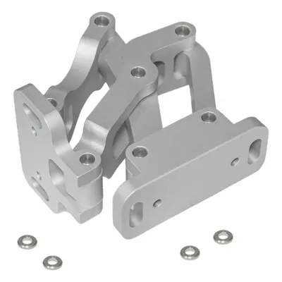 JW WINCO Multi Joint Concealed Hinge: 120° Range, Ambidextrous, Aluminum, Aluminum - Multi-Joint Concealed Hinges