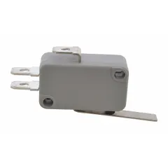 Traveling switch accessory for Dayton platform lift trucks. Functions as a limit or position-sensing switch to control travel motion in industrial material handling applications.