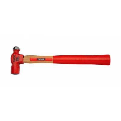 PROTO Hammer: Wood, Steel, 16 oz Head Wt, 1 1/4 in Face Dia, 15 in Overall Lg - Standard Ball-Peen Hammers