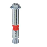 Steel wedge anchor with 24 mm diameter and M16 thread size. Zinc-plated finish. Supplied in a 10-pack. Used for fastening into concrete in structural and equipment mounting applications