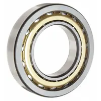 Single-row angular contact ball bearing with a 40° contact angle, open design, ABEC 3 precision, and thermoplastic cage. Supports combined radial and axial loads in high-speed rotating machinery such as pumps, compressors, machine tool spindles, and electric motors. Bore diameter 10 mm, metric system, supplied as a single bearing (not matched)