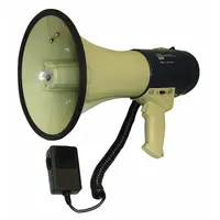 APPROVED VENDOR Megaphone: 5,280 ft Op Range, 9 in Bell Dia, Siren/Talk/Whistle, Shoulder Strap (MPN 3YMN1)
