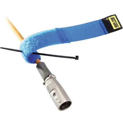 RIP-TIE Tethered Hook-and-Loop Cable Tie, 14 in L, 1 in W, Nylon, Red, 10 Pack - Tethered Hook-and-Loop Cable Ties