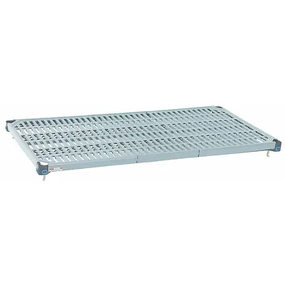 METRO Shelf: 24 in x 54 in, Ventilated Shelf, 600 lb Shelf Capacity, Polymer/Steel - Quick-Adjust Antimicrobial Plastic-Decked Shelves