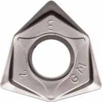 Trigon (W) indexable milling insert with 80° included angle, 6 mm thickness, and 8 mm inscribed circle. Designed for face and shoulder milling of steel and cast iron on CNC and manual mills