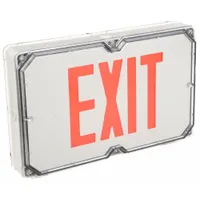Exit Sign: With Battery Backup, Red, 2 Faces, Aluminum, Nickel Cadmium, Ceiling, 9 3/8 in Overall Ht (MPN SEWLDRWE)