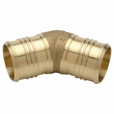 ZURN QQC64GX Crimp-On Brass Barbed Tube Fitting Coupling - Crimp-On Brass Barbed Tube Fittings