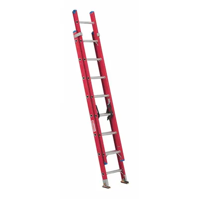 WESTWARD Extension Ladder: 16 ft Ladder Size, Fiberglass, 300 lb Load Capacity, 30 lb Wt - Non-Conductive Fiberglass Extension Ladders