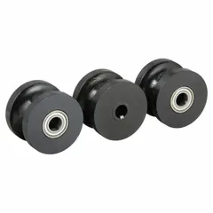 This replacement part for metal rolling machines is designed for forming round tubing with a compatible diameter of 1-1/2 inches. It is a round-type component suitable for use in fabrication and structural metalworking applications.
