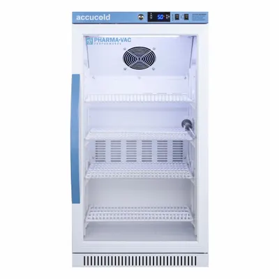 ACCUCOLD Vaccine Refrigerator: 2.83 cu ft, Upright, 2°C to 8°C, 22 5/8 in Overall Dp - Pharmacy & Vaccine Refrigerators