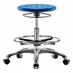 APPROVED VENDOR Polyurethane Lab Stool, ISO 4 Clean Room, 13x13 in Seat, 19 1/4-27 in Height