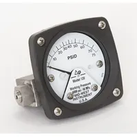 MIDWEST INSTRUMENT Differential Pressure Gauge: Back, 1/4 in NPT Female, ±3-2-3% Gauge Accuracy, 120 (MPN 120-SA-00-OO-75P)