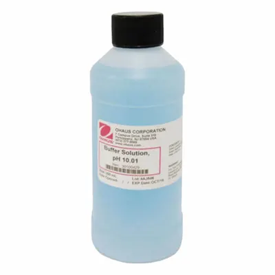 OHAUS pH Buffer: 250 mL Volume, Liquid, 30% Concentration, Plastic, Bottle - pH Buffers