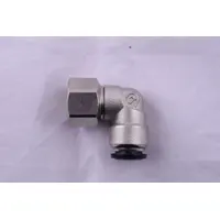 AIGNEP USA Push-Fit Elbow Fitting: 8 mm OD x 1/4 in Pipe Size, Push-to-Connect x FBSPP, Brass (MPN 50105N-8-1/4)