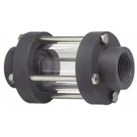 PLAST-O-MATIC Single Wall Sight Flow Indicator: Polypropylene, Grade 1, Single Walls, 3/4 in FNPT (MPN GX075V-PP)