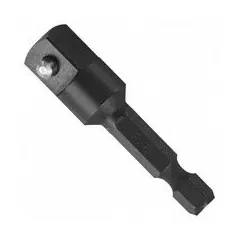 This 5-pack of impact socket adapters converts 3/8" drive tools to accept 1/4" hex sockets. Each adapter features a hex output drive and is designed for impact applications. Suitable for fastening tasks requiring impact-rated adapters.