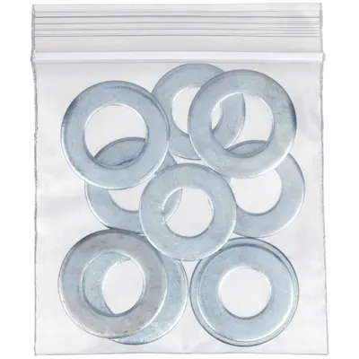RELOC ZIPPIT Reclosable Bag: 4 mil Thick, 4 in Wd, 4 in Lg, Hang Hole Not Included - Single-Zip Reclosable Poly Bags