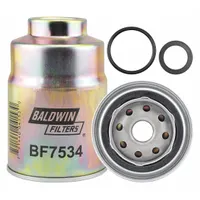 BALDWIN FILTERS Fuel Filter: Spin-On, 3 9/16 in Outside Dia, M20-1.50 Thread Size, Cellulose, BF7534