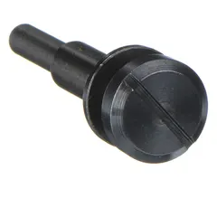 This screw lock-type wheel arbor is designed for use with a 3/8 in wheel arbor. It provides a secure mounting method for grinding and cutting wheels in industrial metalworking and fabrication operations.