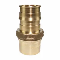 UPONOR Barbed Fitting Adapter: 2 1/2 in ID x 2 1/2 in Pipe Size, Barbed x Press-fit, Brass/Copper (MPN LFP4502525)