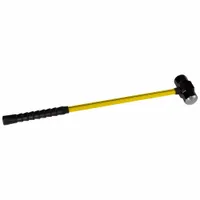 Sledge Hammer: Steel, Fiberglass Handle, 20 lb Head Wt, 3 1/4 in Dia, 36 in Overall Lg, Round Shape (MPN 75.27-201)