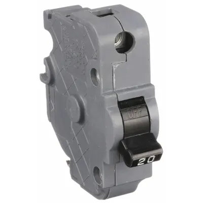 FEDERAL PACIFIC UBIF20N Miniature Circuit Breaker, 20A, 120V AC, 1-Pole, 10kA - Federal Pacific Miniature Circuit Breakers