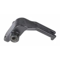 This steel lever plate is a replacement component for pallet jacks, designed to restore proper lever operation. It is used in material handling equipment for lifting and transporting loads in warehouses and logistics facilities.