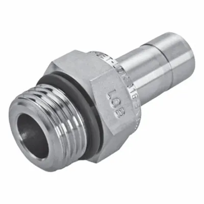 HAM-LET Compression Fitting Adapter: 1/8 in OD x 5/16 in Pipe Fitting Size - Double-Ferrule Stainless Steel Fittings