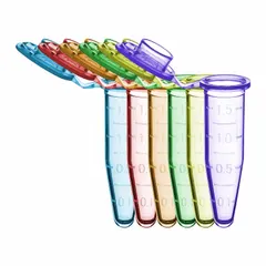 Approved Vendor Microcentrifuge Tube, Polypropylene, 1.5 mL, Conical Bottom, Assorted Colors, C2000-AST