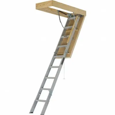 LOUISVILLE LADDER AL3040MG-R10 Aluminum Attic Ladder - Aluminum Attic Ladders