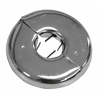 DEARBORN BRASS Split Flange: Plastic, Chrome-Plated, 1 in Fits Pipe Size - Split-Flange Escutcheons