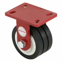 HAMILTON CASTER & MFG. CO. Plate Caster: Rigid, No Brake, Polyurethane, 6 in Wheel Dia, Slot, Ball (MPN R-FM-63SWF70D)