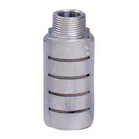 ARROW PNEUMATICS Male Alum Pneumatic Silencer,3/8": 3/8 in NPT, 1 in Hex Size, Stainless Steel (MPN ASQF-3M)