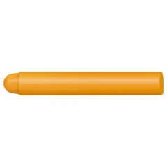 This wax lumber crayon features a firm consistency and a 17 mm tip width for bold marks on wood, metal, and other surfaces. The yellow/orange color provides high visibility. Suitable for use in temperatures from 70°F to 100°F, it is commonly used in construction, lumber yards, and fabrication shops for layout and identification.