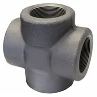 ANVIL Metal Pipe Cross: 3/8 in x 3/8 in x 3/8 in x 3/8 in, 2,000 psi @ 150°F, Steel, Class 3000 (MPN 0361129406)