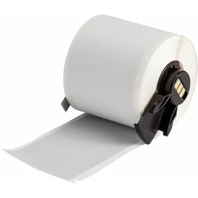 BRADY Pre-Cut Label Stock Roll: 1 29/32 in x 4 in, 4 in x 1 29/32 in, Polyester - Brady Precut Label Rolls