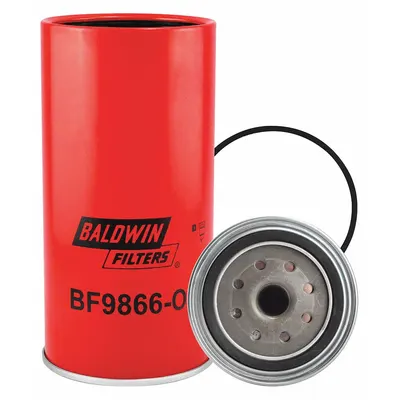 BALDWIN FILTERS Fuel Filter: Spin-On, 4 3/8 in Outside Dia, 7/8"-14 Thread Size, Cellulose - Spin-On Fuel Filters