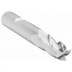 Solid carbide square end mill with 3 flutes, 1/2" cutting diameter, 5/8" length of cut, and 2-1/2" overall length. Designed for milling aluminum and non-ferrous materials in profiling, slotting, and contouring operations.