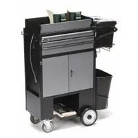 FLEXCART Tool Utility Cart: Black, 37 1/2 in Wd, 14 1/2 in Dp, 45 in Ht, No Lid, Padlockable (MPN FC-300PCWT)