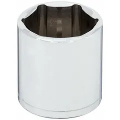 This 3/8" drive hand socket features a 7/8" SAE hex size with a 6-point standard configuration. The chrome finish provides corrosion resistance. With a 1" overall length, it is suited for tightening or loosening hex fasteners in confined spaces.